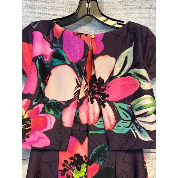 Vince Camuto Floral Print Fit and Flare Dress Size 2 - Picture 5 of 5